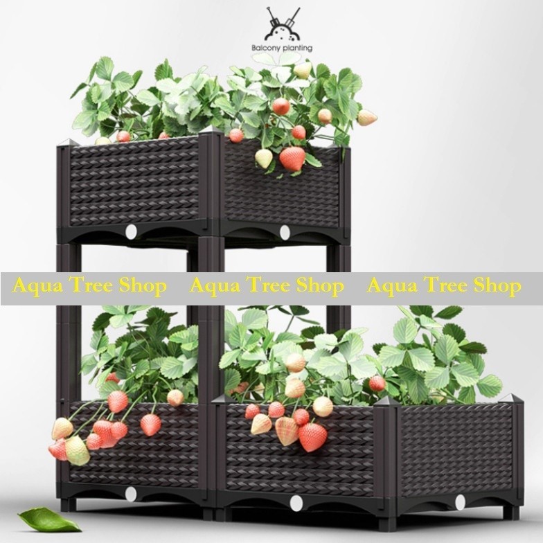 Chậu nhựa trồng cây lắp ghép 40x40cm cao 58cm