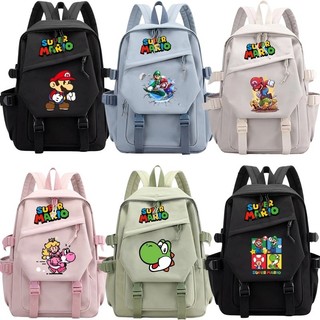 Túi Đi Học Super Mario Thời Trang Phiên Bản Hàn Quốc Dung Tích Cao Học Sinh Túi Bé Gái Hoạt Hình Ba Lô Trẻ Em Học Túi Quà Tặng