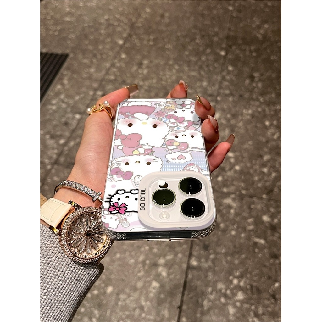 Ốp lưng chống sốc Hello Kitty truyện tranh thiết kế dễ thương độc đáo phong cách nữ tính Cấp iPhone 17/16/15/14/13/12/11