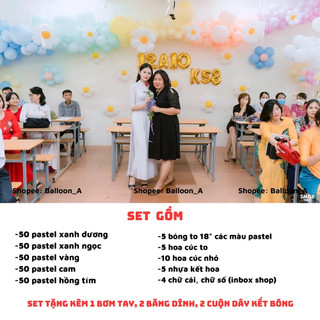 Set bóng bay trang trí lớp học, chụp ảnh kỷ yếu cuối cấp, trang trí kỷ yếu bằng bong bóng. DFKY4
