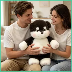 Chó Nhồi Bông Sang Trọng Dễ Thương Cudly 23,6 Inch Mềm Chó Con Thú Nhồi Bông Cho Phòng Khách Phòng Chơi Game Văn Phòng Ghế Sofa Xe sonlekvn