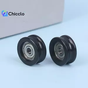 4x19x8.5mm POM Delrin Nhựa U Rãnh Con Lăn Hướng Dẫn Bánh Xe 624 Mang Ròng R3mm Tra Delrin Bọc Ròng Rọc Đẹp