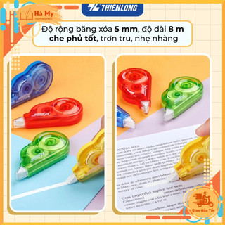 Bút Xóa Kéo Thiên Long Flexoffice FO-CT02 – Xóa Kéo Mini Nhỏ Gọn, Băng Dài 8m Siêu Dẻo Nhẵn Mịn