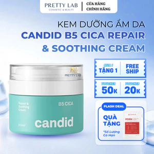 Kem Dưỡng Ẩm Phục Hồi Da CANDID B5 CICA Repair & Soothing Cream Làm Dịu Da 50ml