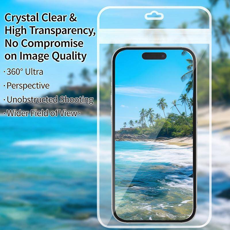 CANAMEK Túi đựng điện thoại chống nước 7 Inch đa năng Màn hình cảm ứng trong suốt để chèo thuyền kayak Lặn biển cắm trại CSF
