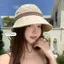 PNPIA- Mũ rộng vành dành cho nữ Mũ ngư dân có thể điều chỉnh chống tia cực tím Mũ chống nắng ngoài trời Mũ mùa hè nhẹ để đi bộ câu cá