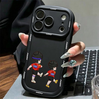 Ốp điện thoại hình cặp đôi ShaTou cho iPhone 17Air / 16pro Max / 15Plus / 14 / 13 / 12 / X / 7 / 11 Vỏ mềm silicon mờ bao gồm toàn bộ Vỏ bảo vệ chống rơi