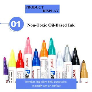 5 bút sơn chống thấm nước chính hãng dùng để đánh dấu lốp xe máy, cao su, kim loại, gỗ, thủy tinh, nhựa