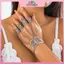 MYPANDA Lãng Mạn Vintage Ren Ngón Tay Dây Xích Vòng Tay Vòng Tay Kim Loại Liên Kết Vòng Tay Gothic Thời Trang Nữ Trang Sức.