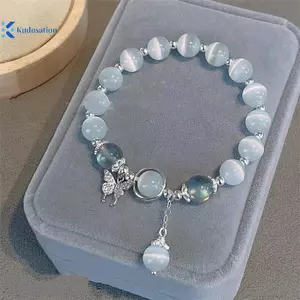 Kudosation Thời Trang Hàn Quốc Giả Opal Vòng Tay Mặt Dây Chuyền Đơn Giản Vòng Tay Ins Mặt Trăng Pha Lê Hạt Mặt Trăng Mặt Dây Chuyền Vòng Tay Trang Sức Quà Tặng Đẹp
