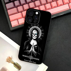 TP-2 Singer M-Marilyn M-Manson Ốp Điện Thoại IPhone 17 16 15 14 13 12 11 Pro Max Plus Mini Đen Mờ Vỏ Mềm Funda