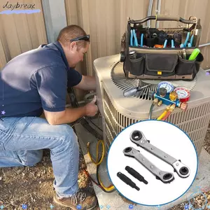 Cờ lê Ratchet DAYBREAK, Cờ lê sửa chữa điều hòa hai đầu bền bỉ, Dụng cụ bảo trì cờ lê Ratchet van bạc