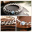Vòng Tay Chalcedony Xanh Pha Lê Trắng - Handmade Dân Tộc Retro - Hạt 6 / 8 / 10 / 12mm - Nam Nữ Đa Kích Thước - Thiết Kế Hạt Thủy Tinh