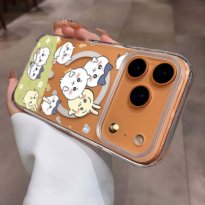 Ốp lưng iPhone họa tiết Chiikawa hỗ trợ sạc không dây từ tính - iP 7/8/X/XS/XR/11/12/13/14/15/16/17/Plus/Air/Pro/Max