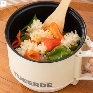 Nồi Lẩu Điện Di Động Mì Nhanh Nồi Điện Skillet Có Lớp Phủ Chống Dính Cho Bít Tết Trứng Chiên Cơm Ramen Yến Mạch Súp