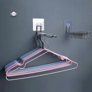 Maybest Móc treo tường đa năng Lưu trữ Móc treo quần áo có thể gập lại Tiết kiệm không gian Ra Dụng cụ sắp xếp chống trượt chống gió {VN}