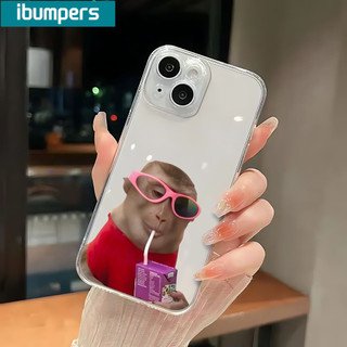 Ốp điện thoại Ibumpers Họa tiết khỉ ngộ nghĩnh Họa tiết thẩm mỹ dễ thương Vỏ mềm trong suốt Vỏ chống sốc cao cấp cho iPhone 11 12 13 14 15 16 17 Pro Max IP 7 8 Plus Iphon X XS XR Xs max