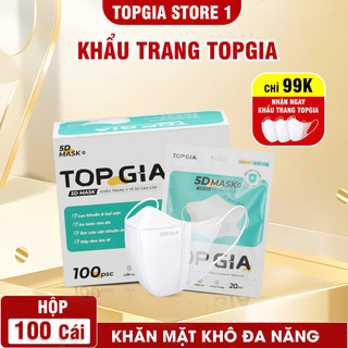 (Combo 300) Khẩu trang 5D TOPGIA cao cấp chống tia UV, ngăn ngừa bụi mịn, thoáng khí, kháng khuẩn an toàn Topgia Store 1