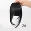 JUNYUE88US Tóc Tổng Hợp Kẹp-In Bangs, Viền Giả Tự Nhiên Cắt Wispy Viền Với hông, Tóc Trước Màu Nâu Đậm Tóc Thẳng Nổ Cho Nữ