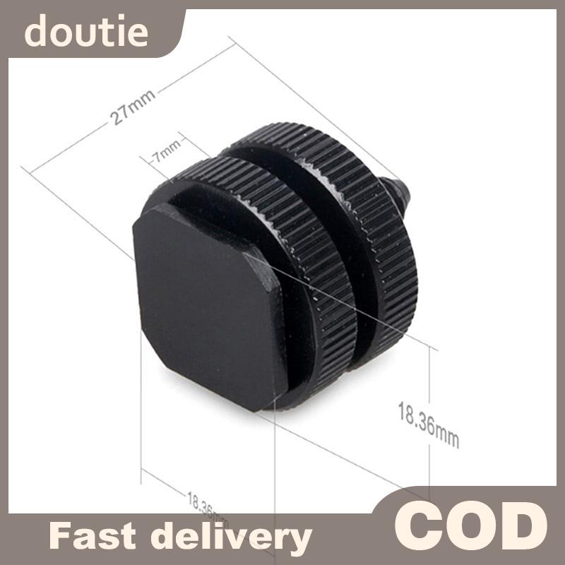 Doutie 1 / 4 Hot Shoe Mount Giá Đỡ Điện Thoại Dual Nut Giày Lạnh Adapter Giá Đỡ Phụ Kiện VN