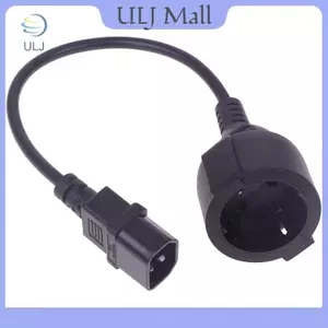 Cáp UPS ULJ PDU IEC C14 Đến Euro Schuko Ổ cắm mở rộng nguồn 35cm Schuko CEE7 / 4 Dây nguồn mở rộng.