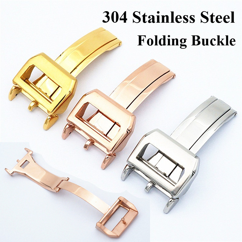 Thép không gỉ 304 Khóa Đồng Hồ Khóa Cho IWC Portugieser Phi Công Mới Lạ Portofino Aquatimer Gấp Đồng Hồ Khóa Cho Nam Nữ Nút Thay Thế