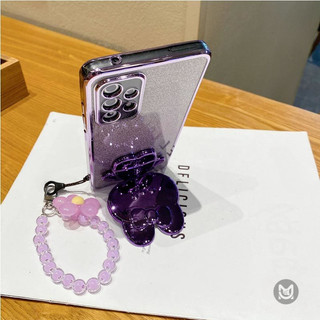Vỏ Cho Xiaomi Mi 13T 12T 11T 10T Pro 13Lite 12Lite 11Lite Dây Đeo Hoa Lấp Lánh Mạ Thỏ Gương Giá Đỡ Điện Thoại