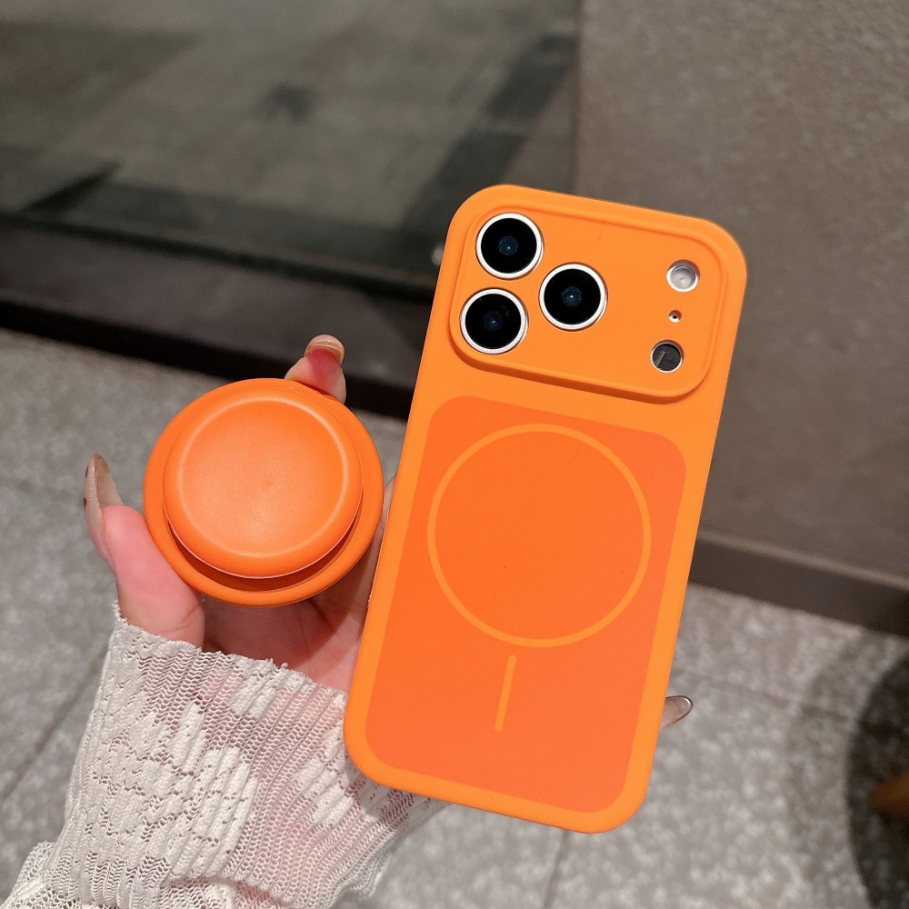 Từ Tính Có Thể Tháo Rời Chân Đế Lỗ Chính Xác Ốp Lưng Điện Thoại iPhone 17 16 15 Pro Max Có Nút Bảo Vệ Vỏ Macaron Thời Trang Chống Sốc
