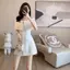 CS082 - VÁY TRẮNG THIẾT KẾ TRỄ VAI TÔN DÁNG SANG TRỌNG