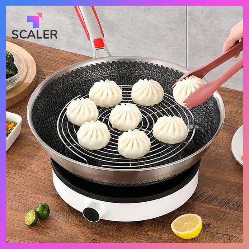 SCALER Giá hấp bằng thép không gỉ Khay hấp Nồi Bánh bao Trứng nướng Giá đỡ Bộ đồ ăn nhà bếp Dụng cụ nấu ăn.