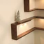 Kệ treo tường góc BAMBOOB, Kệ sách góc treo tường, Kệ nổi tiết kiệm không gian Kệ trưng bày bằng gỗ 90 độ Tổ chức treo tường