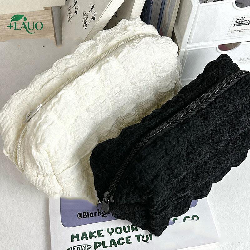 Springevenstar Túi Đựng Mỹ Phẩm Màu Trơn Hộp Đựng Bút Chì Sáng Tạo Túi Gối Dung Tích Lớn Cho Bé Gái Đồ Dùng Học Tập Hộp Văn Phòng Phẩm Springevenstar