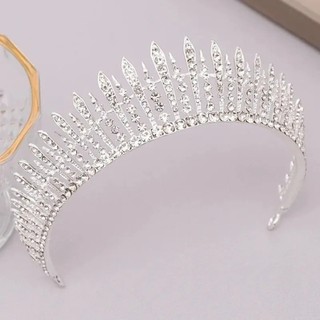 Băng đô vương miện SMILE, Vương miện cô dâu bằng kim cương giả thủ công, Pha lê thời trang Cô dâu Mũ cưới Trang sức tóc cưới