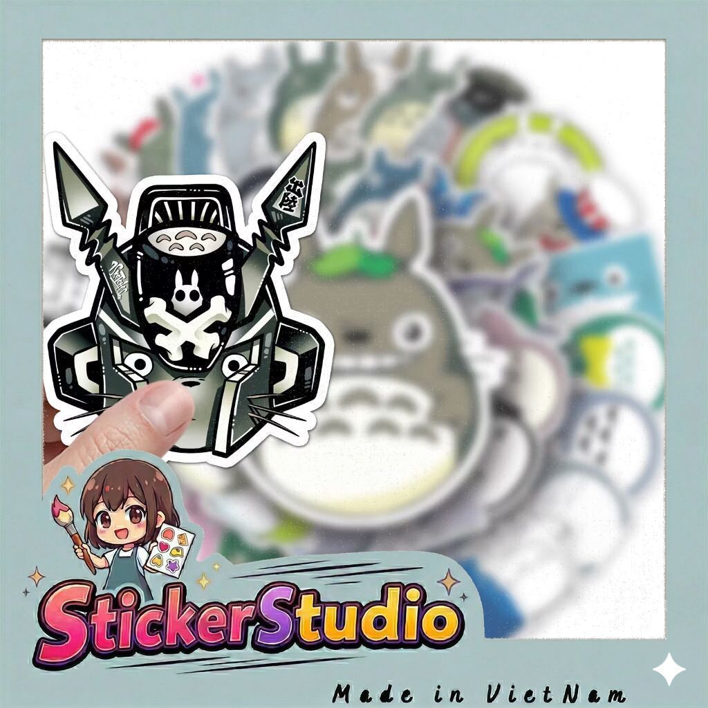 sticker bé gấu totoro ghibli
