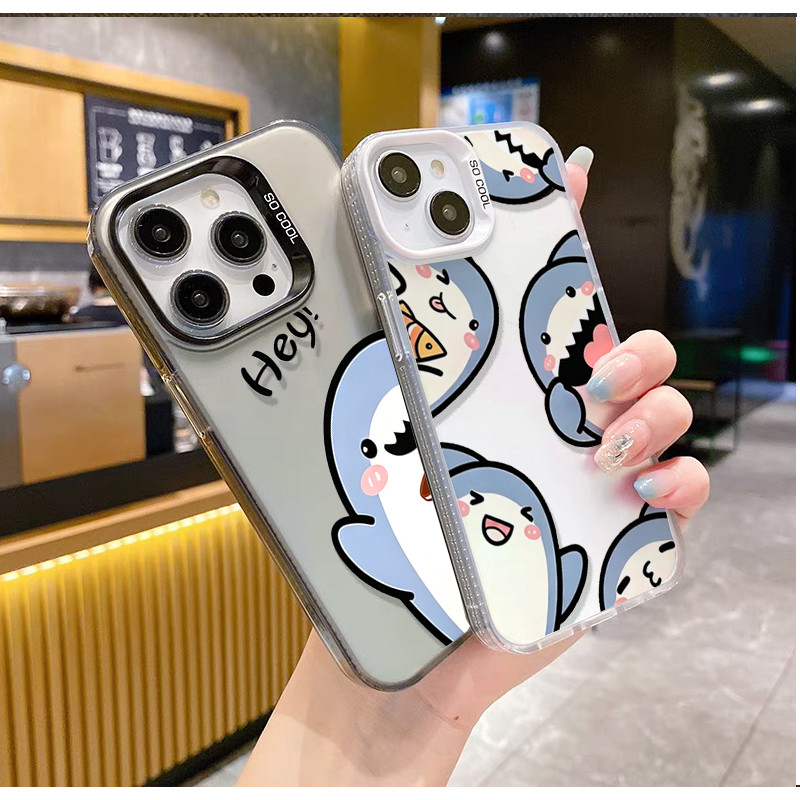 Ốp Lưng Cho OnePlus 15 11 12 Nord 4 3 Lite 8T 2 ACE 6 2 3 4 10R Matte IMD Dễ Thương FatFatShark Thời Trang Bạc Laser Hoạt Hình Cứng Mạ Điện