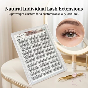 Lông mi giả tự nhiên Sợi tổng hợp nhẹ C Curl 9-12mm Chiều dài hỗn hợp để trang điểm sân khấu bữa tiệc hàng ngày