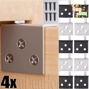 Trục giấu bằng thép không gỉ - Bản lề ẩn có chốt ống lót - Bản lề xoay cửa tủ - Mã góc cố định quay - Chốt nội thất loại L / Giao hàng miễn phí