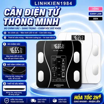 Cân Điện Tử sức khoẻ Kết Nối Bluetooth Phân Tích Chỉ Số Cơ Thể - Cân Sức Khỏe phân tích chỉ số cơ thể