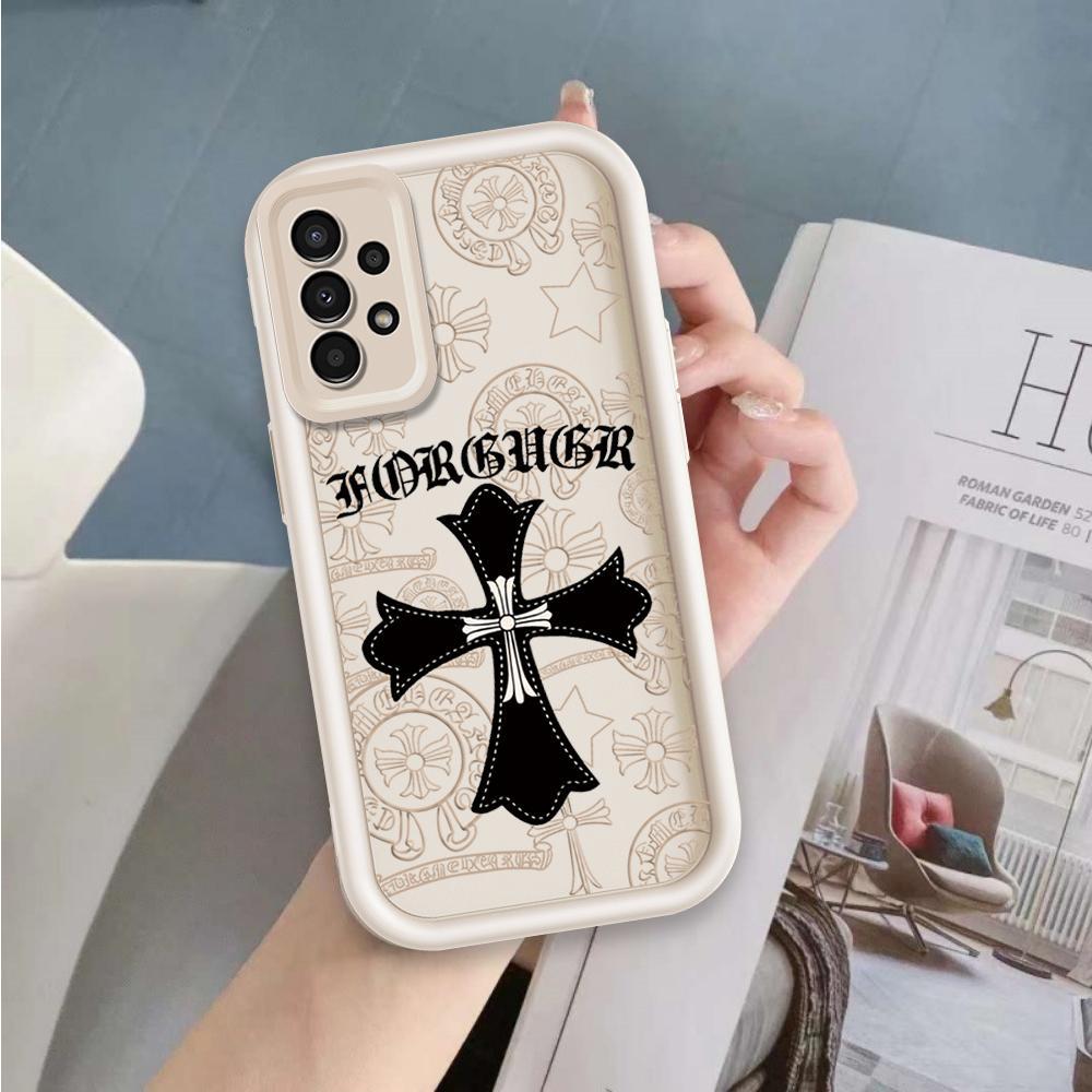 Ốp Lưng Cho Samsung A13 A23 A33 A32 A52 A52S 4G 5G Phim Hoạt Hình Silicon Nghệ Thuật Mềm Ốp lưng TPU Chrome Hearts Đeo Chéo Mắt Thiên Thần Chống Sốc Ốp Lưng