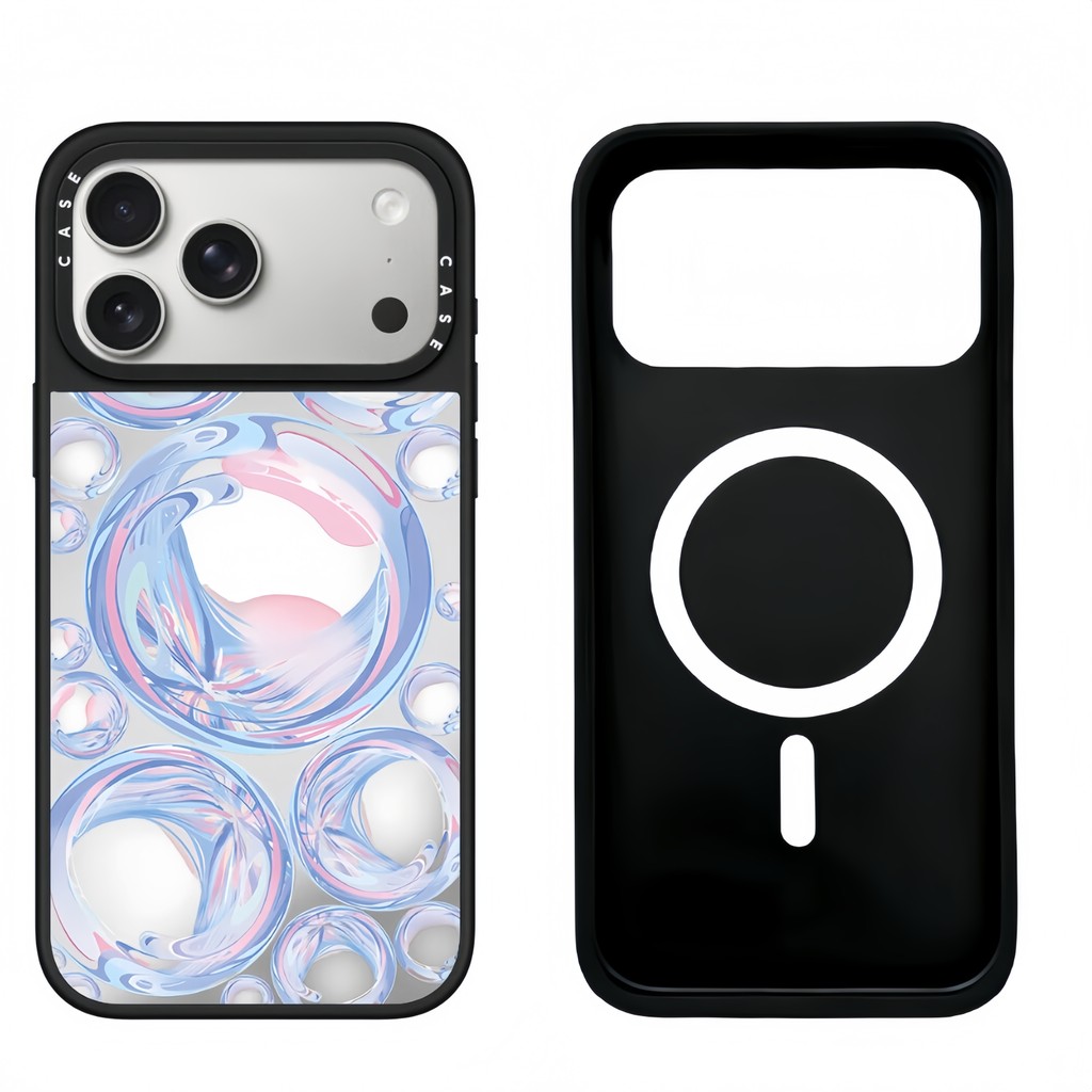 Ốp điện thoại gương bong bóng hoa từ tính cho IPhone 17 Pro Max 17 16 15 14 13 12 11 Vỏ bảo vệ chống sốc