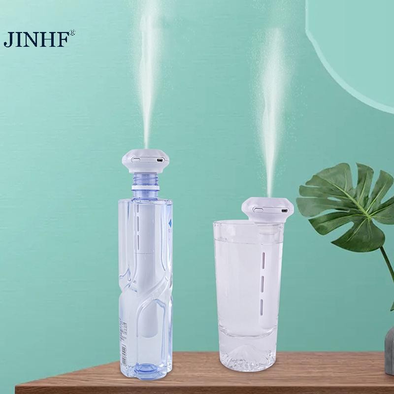 JINHF USB Tạo Độ Ẩm Đèn LED Máy Phun Sương Cho Xe Gia Đình Máy Tạo Độ Ẩm Mini Di Động Siêu Âm Thơm Anion Khuếch Tán Máy Lọc Không Khí HOT