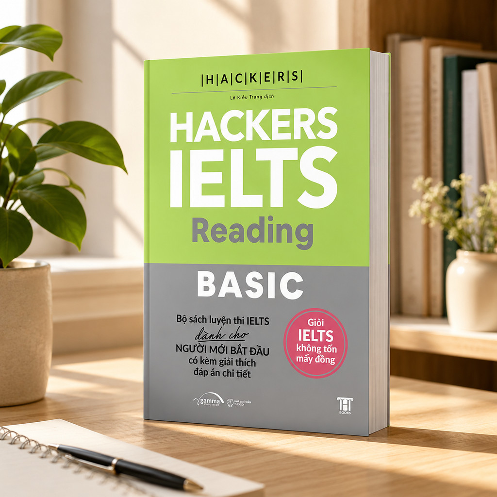 Sách - Hackers Ielts Basic Reading - Phù hợp cho Band 3.0-5.5 - Kèm lời giải chi tiết (Gamma Books)