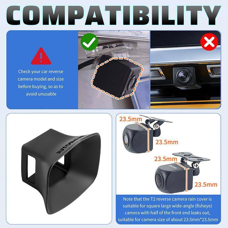 JINHF Silicone Xe Baup Camera Bảo Vệ Mưa Đa Năng Phù Hợp Với Chống Nước Bảo Vệ Cho Camera Quan Sát Phía Sau Tầm Nhìn Ban Đêm HOT