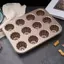 DELMER Khuôn Cannele 12 Khoang Bánh Ngọt Chống Dính Muffin Pháp Custard Bánh Chảo