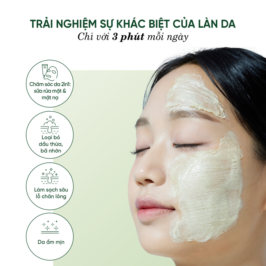 Mặt Nạ Rửa Mặt 2 In 1 Làm Sạch Sâu Cho Da Dầu Mụn Nhạy Cảm Dewdap Cicatea Pore & Sebum Pack Cleanser 150ml | BigBuy360 - bigbuy360.vn