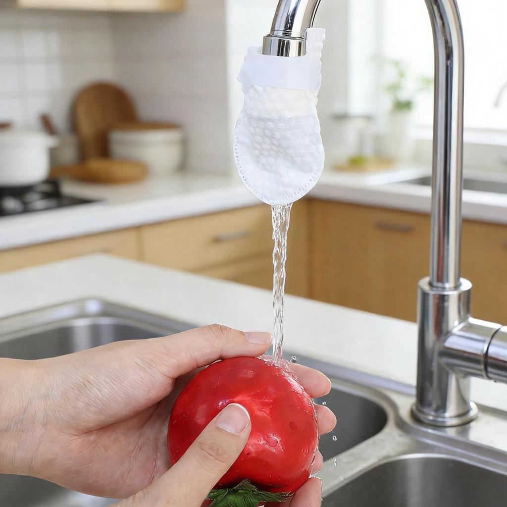 Tiện lợi Thay thế nhanh chóng Máy lọc nước loại bỏ tạp chất Cotton- Vòi nước nhà bếp Túi chống văng- Túi lọc vòi có thể giặt đa năng