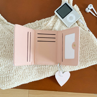 Ví nữ in hình chấm bi Ví nữ có thể gập lại bằng da PU nhiều thẻ Ví đựng tiền dung tích lớn