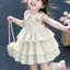 Mùa hè Phong cách mới cho bé gái Cổ búp bê dễ thương Không tay Chấm bi Đầm công chúa mỏng mùa hè