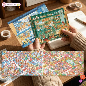 BEABOUT 1 Bộ Nhãn Dán Cảnh Tuyết Mùa Đông, Nhãn Dán Phong Cảnh Thủ Công DIY Sáng Tạo, Hiệu Ứng Kawaii Mùa Đông DIY Miếng Dán