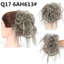 SHUPUN Tóc Tổng Hợp Scrunchie, Tóc Dài 6 Inch Trang Trí Tóc Lộn Xộn Bun Hair Piece, Lông Tơ Tự Nhiên Nhìn Chịu Nhiệt Sợi Nhiệt Độ Cao Lộn Xộn Phong Cách Xoăn Donut Tóc Bun